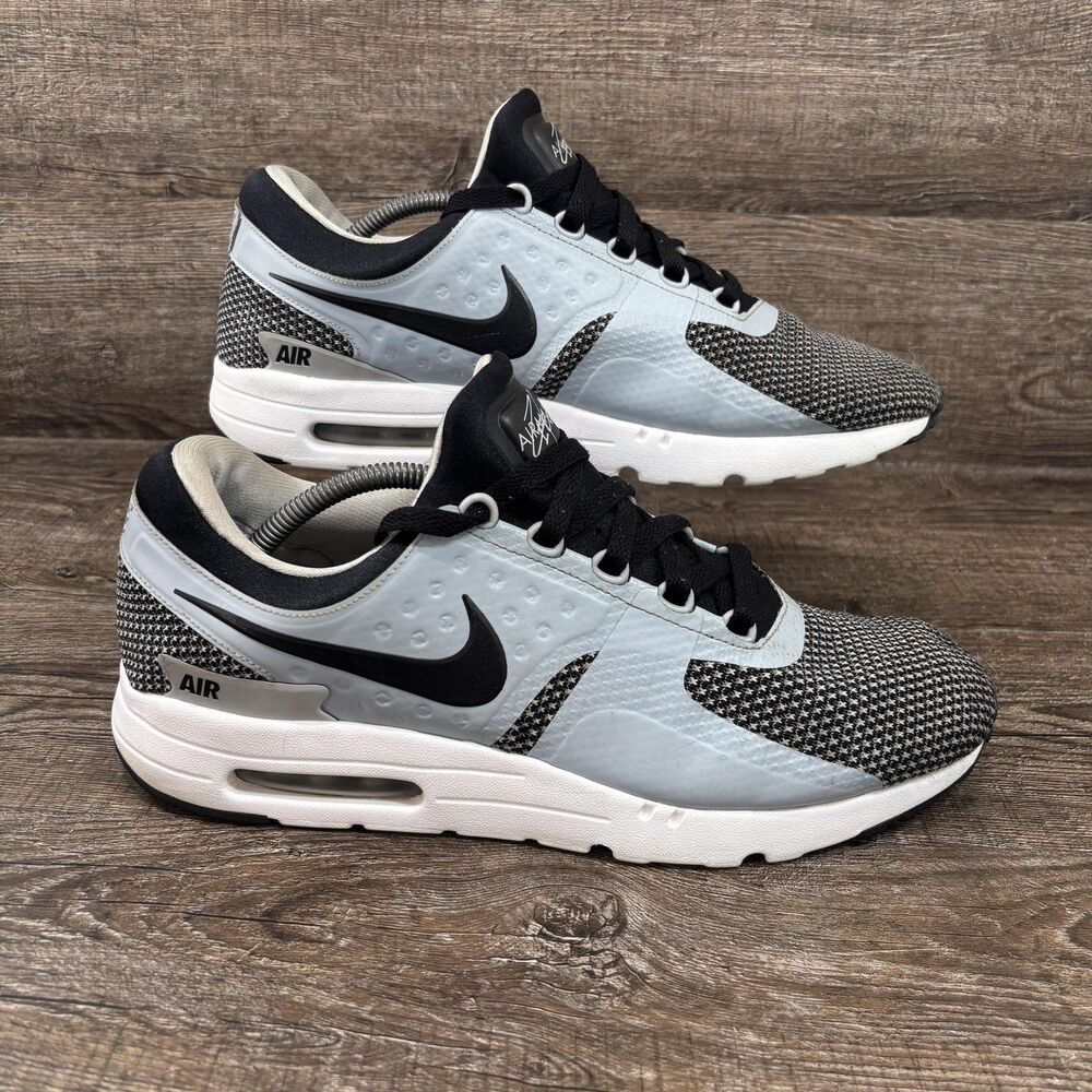 Nike Air Max Zero Shoes Men's 12 Gray Black Mesh Running 876070-002 Sneakers